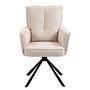 Salvin Swivel Armchair Set of 2 Beige 1