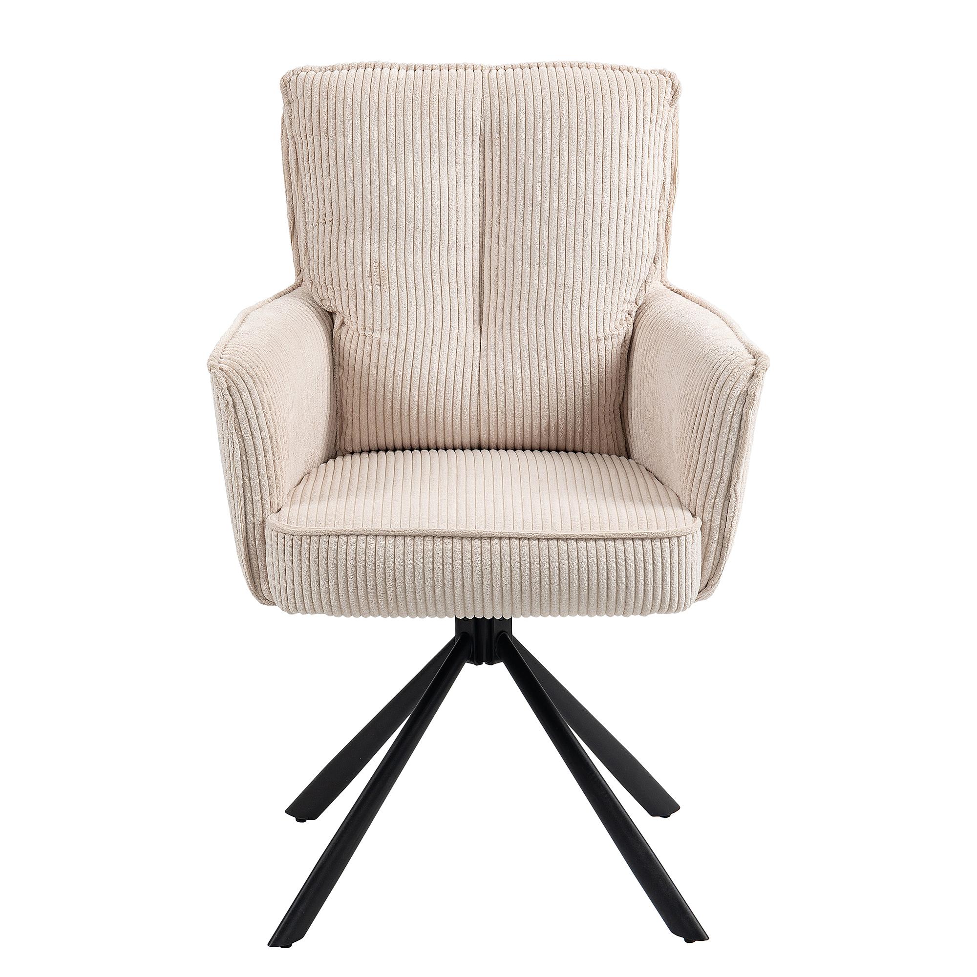 Salvin Swivel Armchair Set of 2 Beige 1