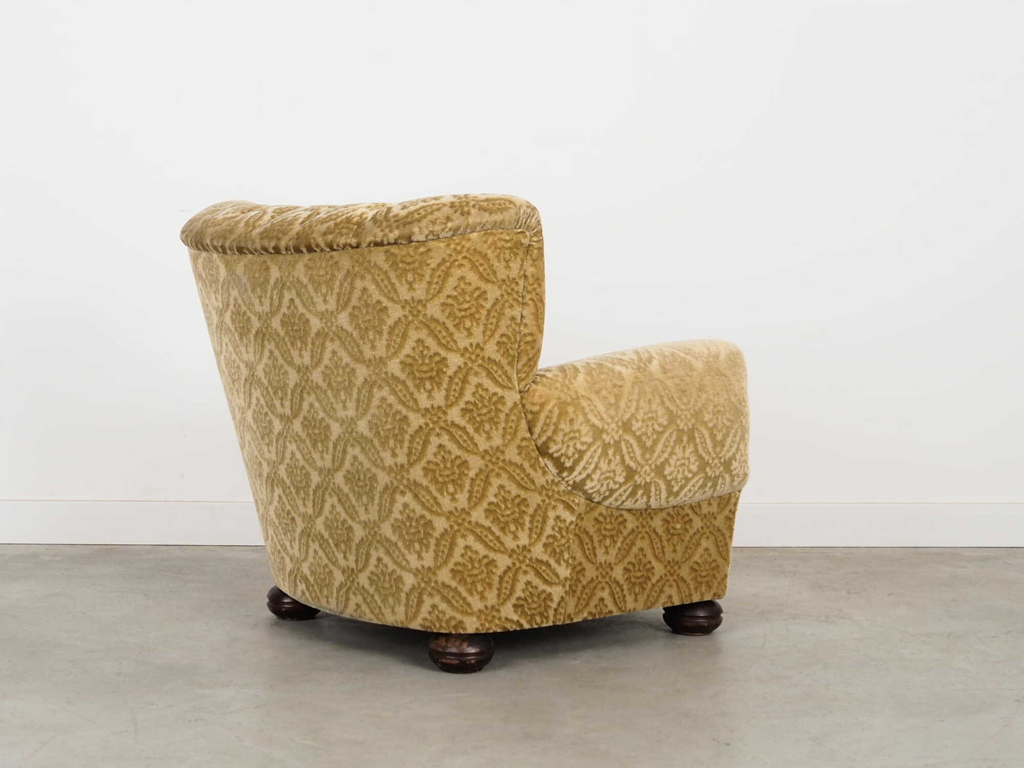 Armchair Textile Wood Yellow 1960s 6