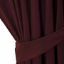 Vorhang mit Kräuselband Textil Rot 1