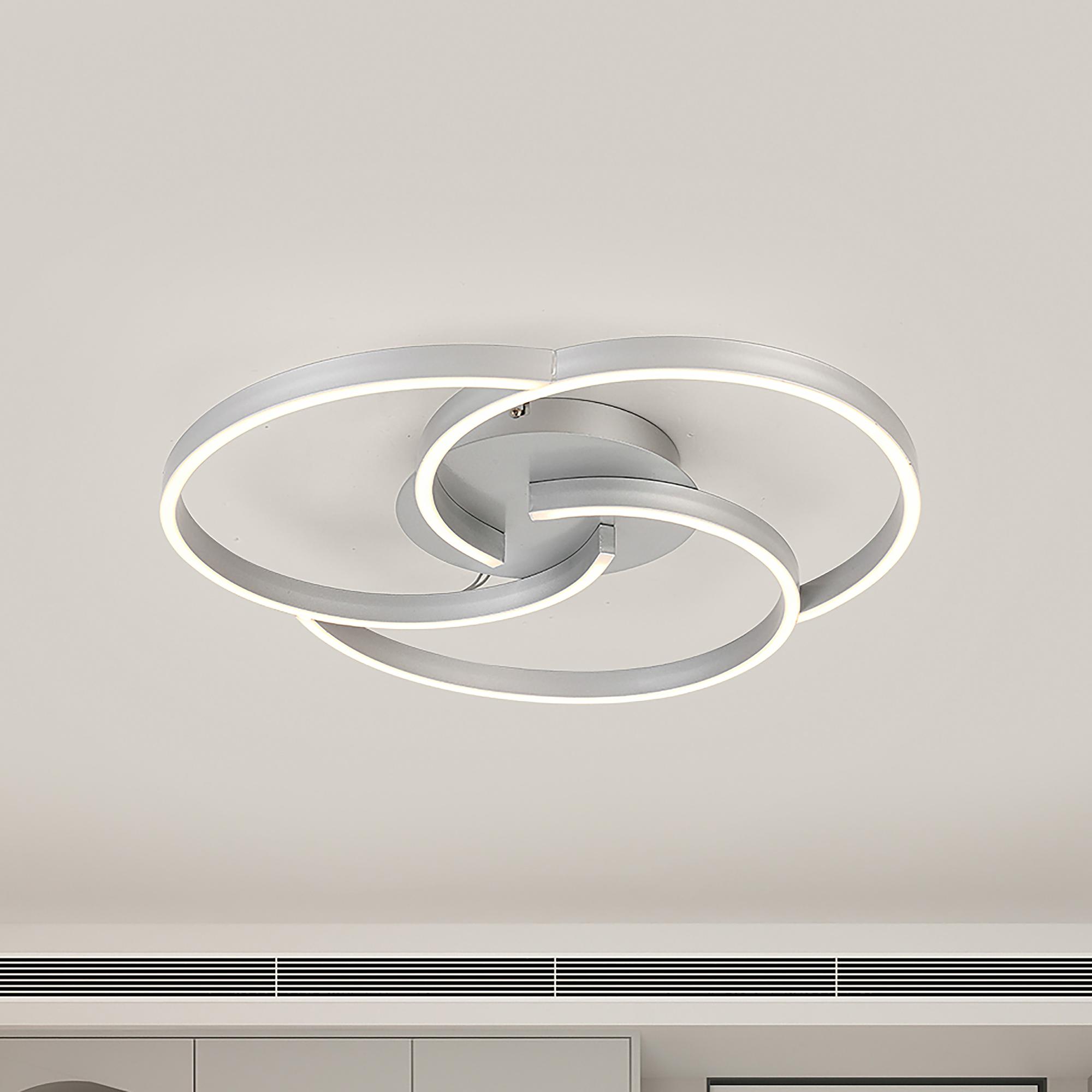Kerstin LED-Deckenleuchte Aluminium Silber 0