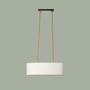 2-flame pendant lamp hanging on ropes White 2