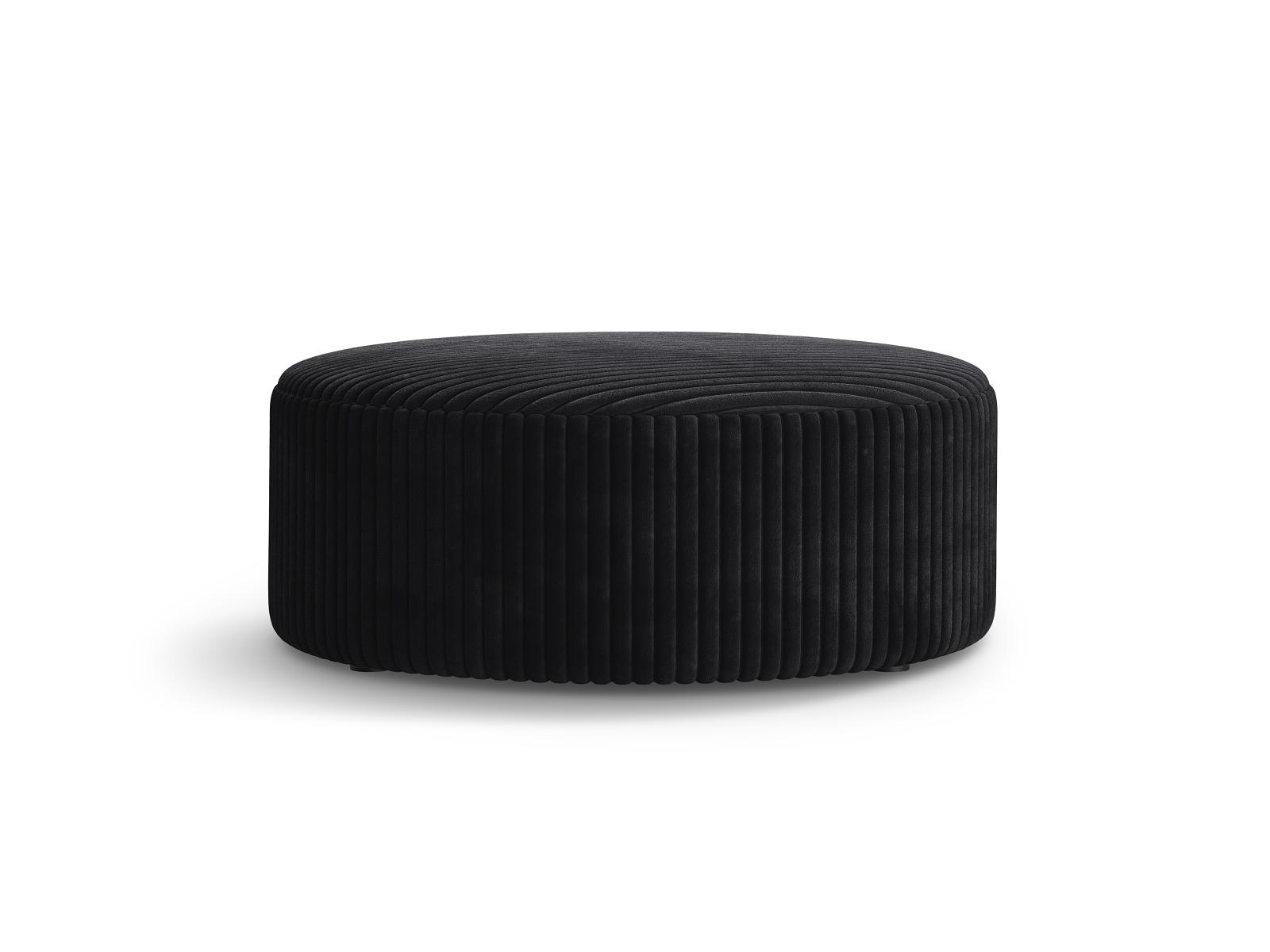  Pouf Dia Samt 1Sitzer Schwarz 0