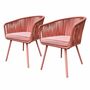 2x Noxi Gartenstuhl Stahl Polyester Flamingorosa 0