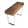 Rectangular console table wood veneer steel 6