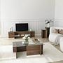 New Escape Coffee table Safety glass Walnut brown 2