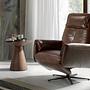Armchair Leather Chocolate Brown 2