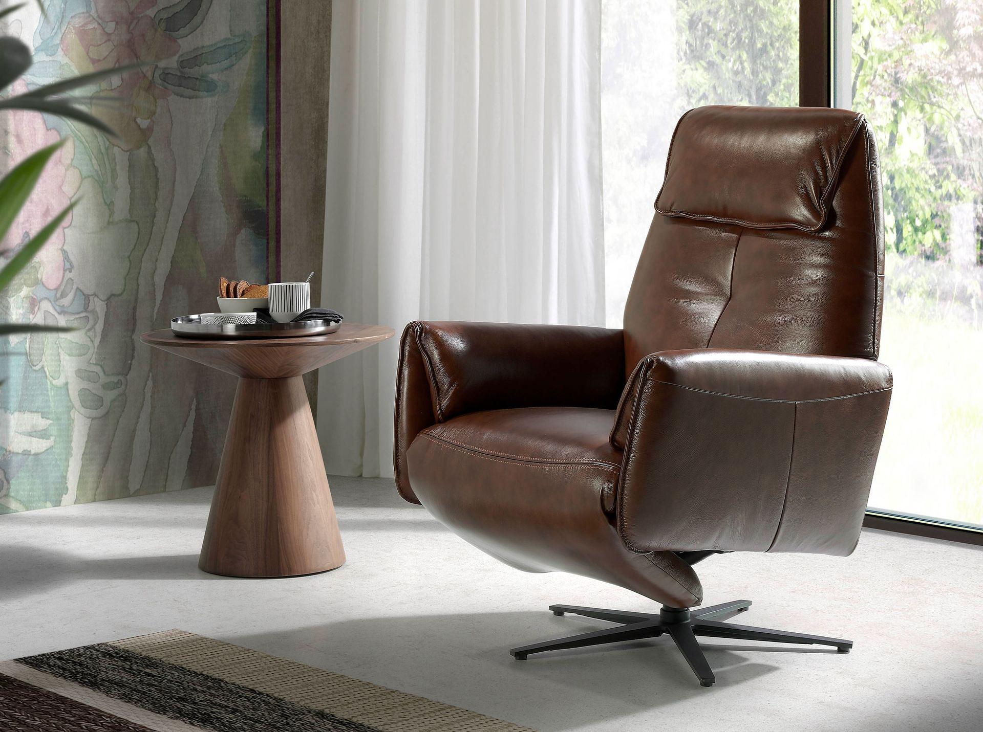  Sessel Leder Schokoladenbraun 2