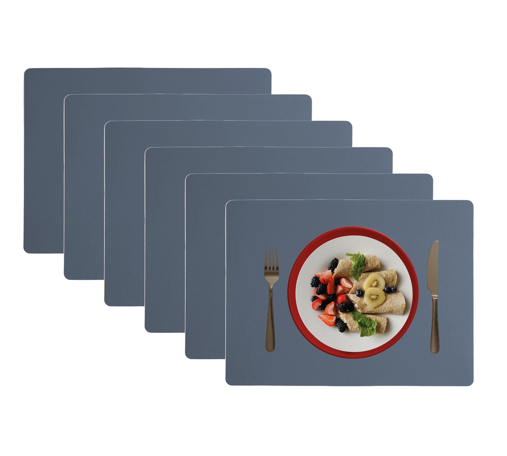 Placemat Rectangular 100% Recycled Leather Petrol 0