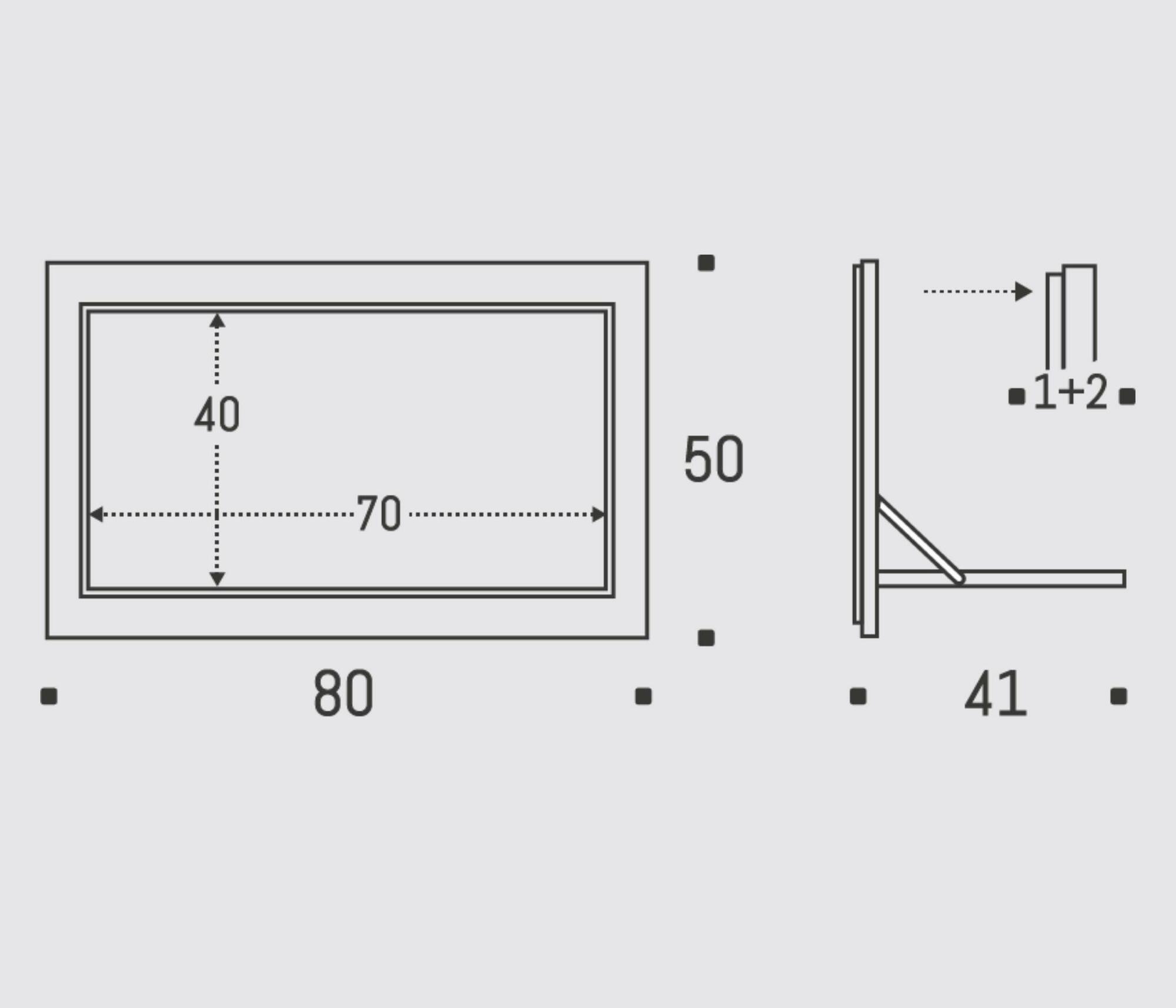 5x Fläpps Sekretär 80x50 Weiß 5