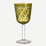 4x Tie Up Wine Glasses Set Multicolor 4