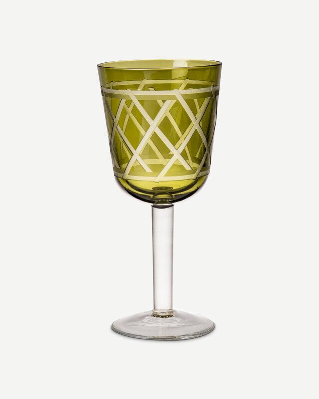 4x Tie Up Wine Glasses Set Multicolor 4