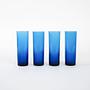 Glass set Cobalt blue 1970s 2