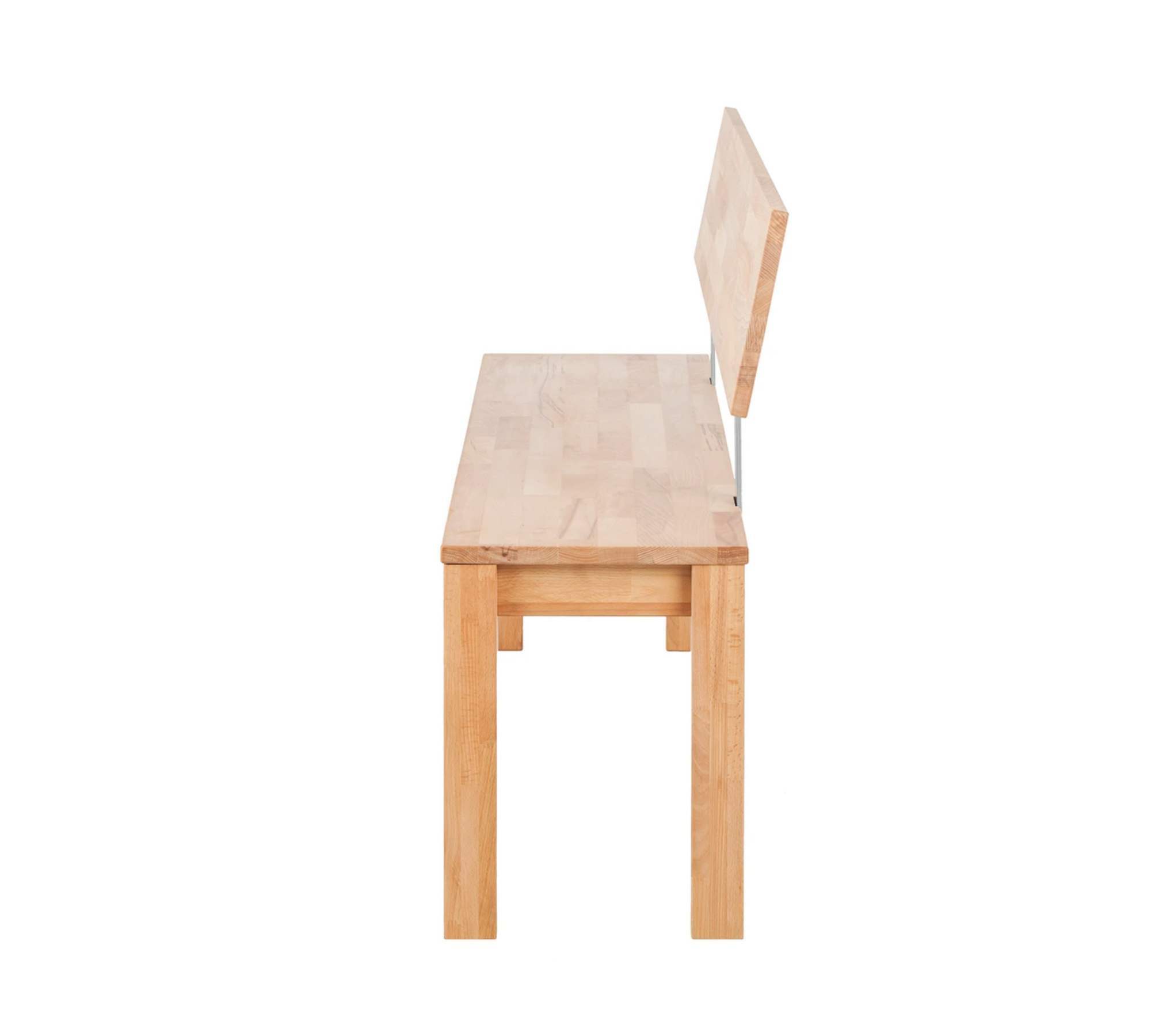 Sitzbank mit Lehne Buchenholz Massiv 2