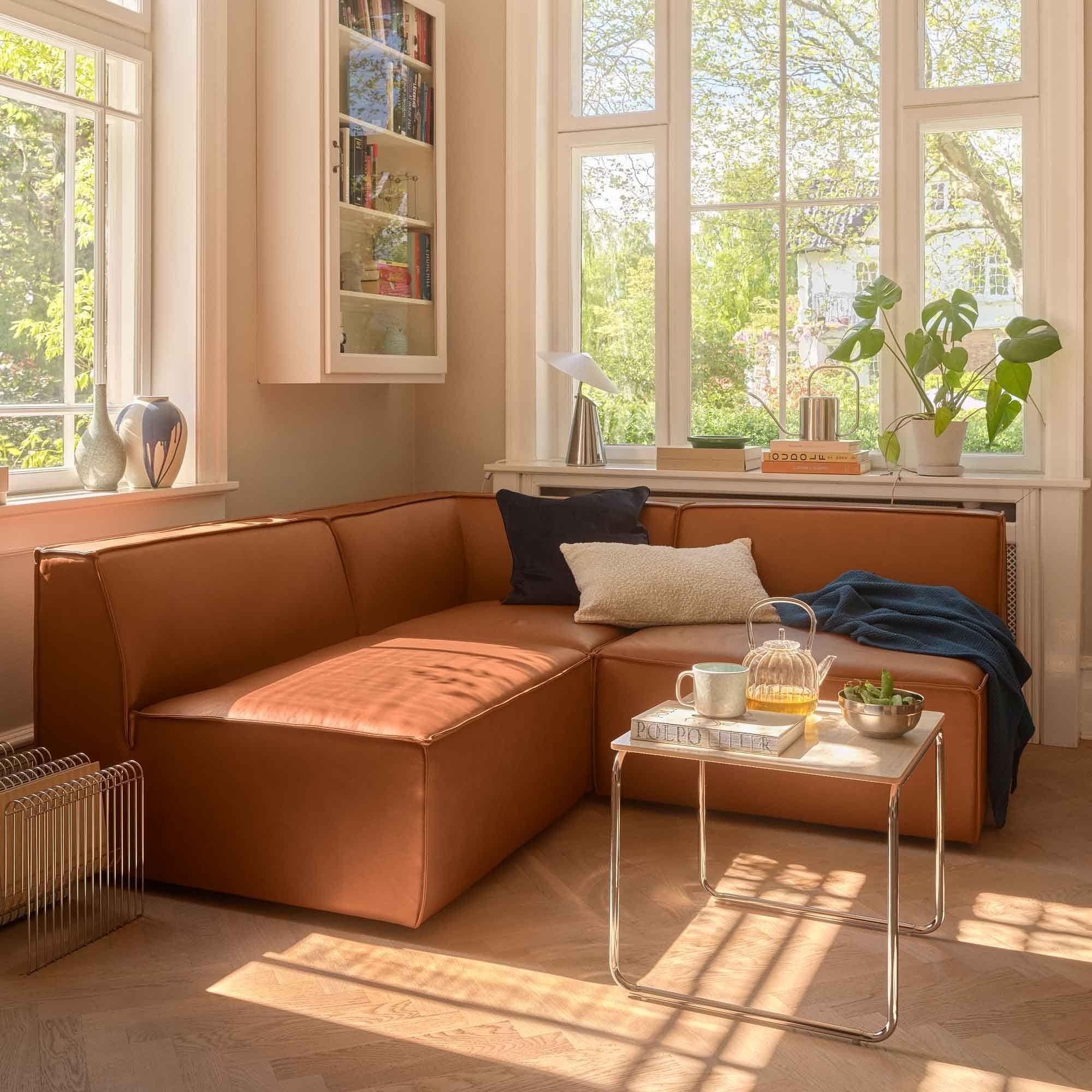 Dane 1-Sitzer Eckmodul Rechts Soffy Cognac 3