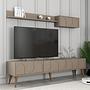 Lyon 2 TV cabinet wood veneer Atlas walnut brown 3