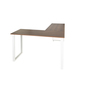 Corner desk wood decor walnut white 160 x 120 cm 2