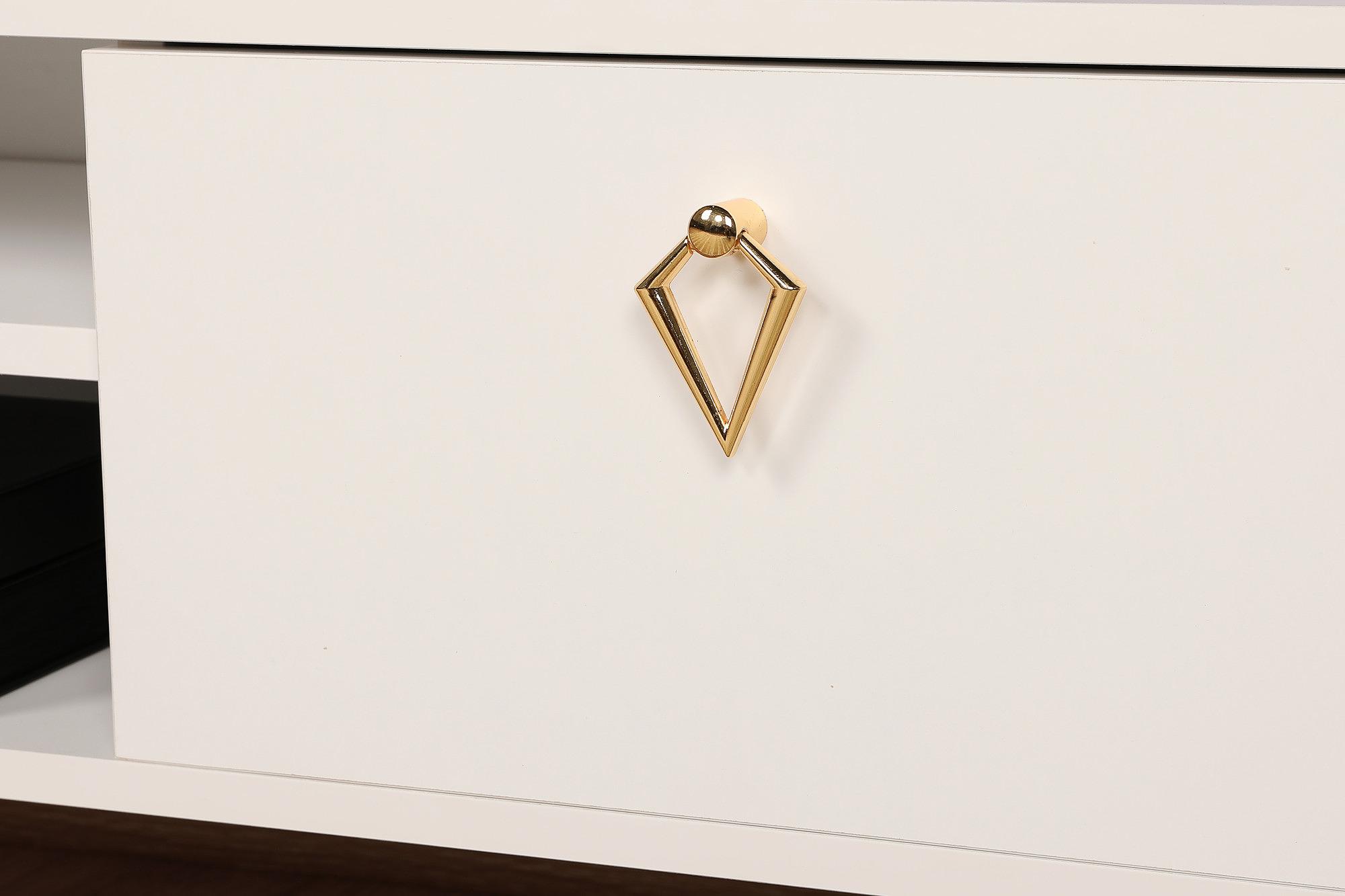 Posh Lowboard Holzfurnier Weiß 4