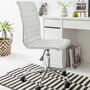 Office swivel chair Vegan leather White 7