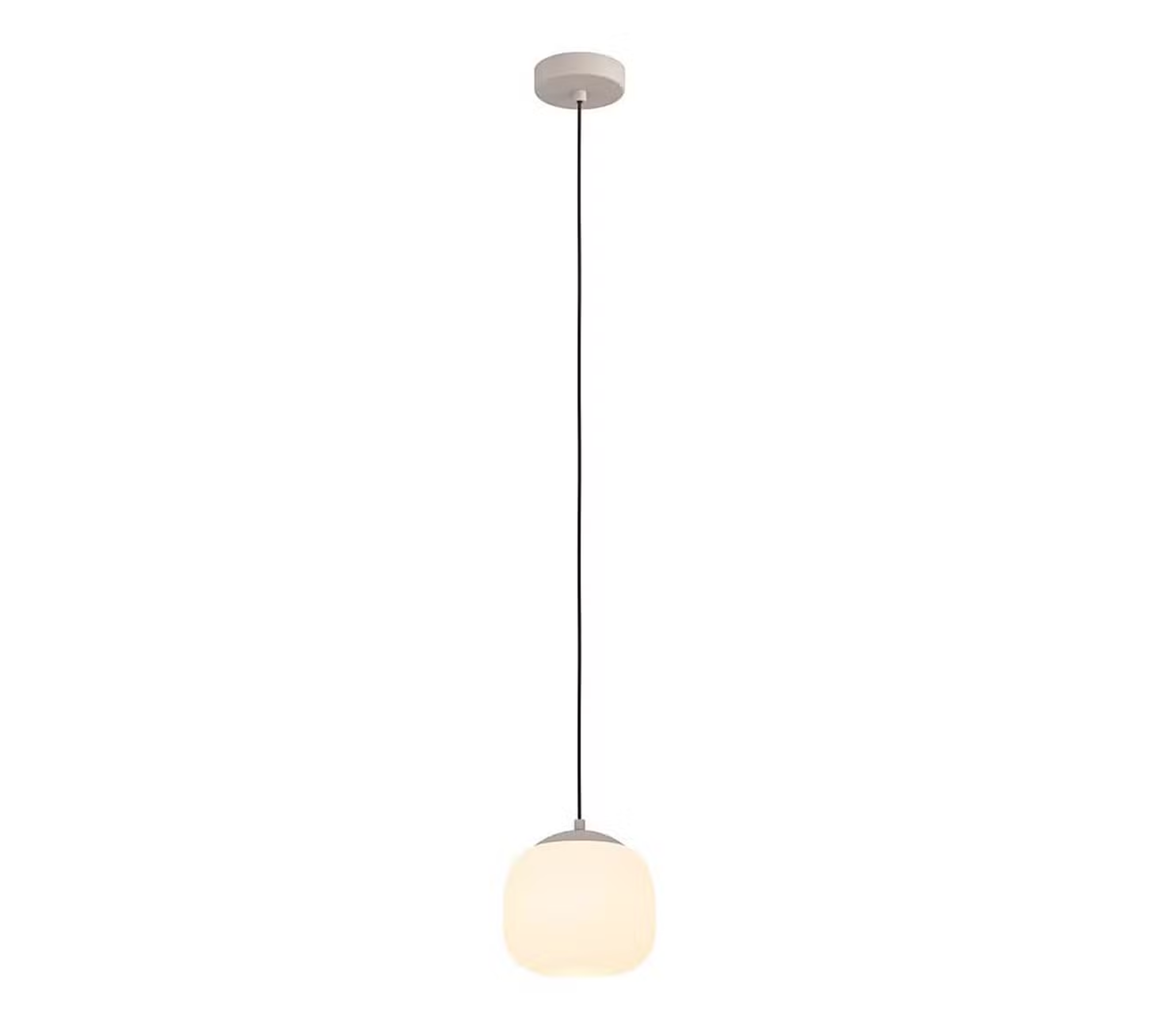 Pendelleuchte Stahl Milchglas Grau 1