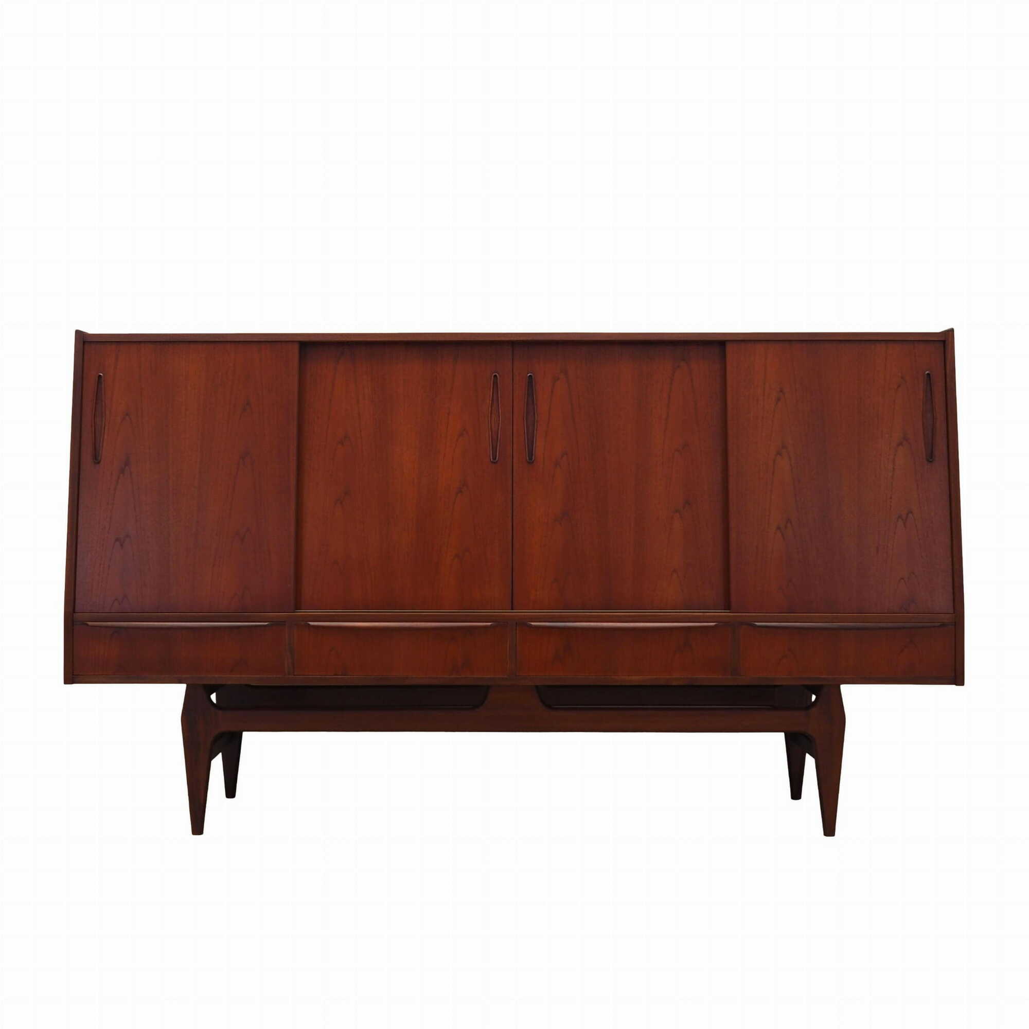 Highboard Teakholz Braun 1960er Jahre 0