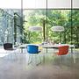 Bertoia Stuhl Chrom Blau 4