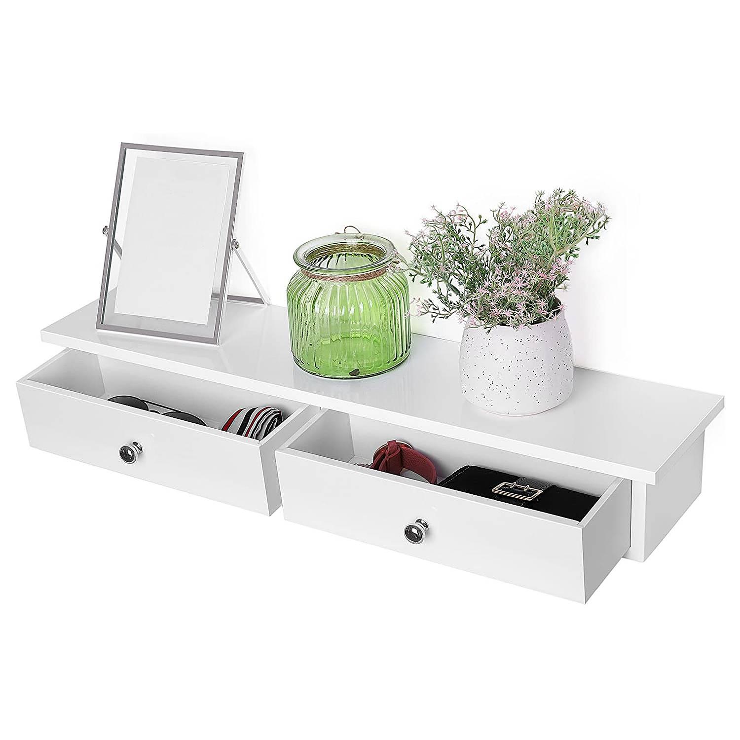 Wandschublade Neyland Weiß Silber 3