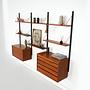 Module shelf teak brown 1960s 11
