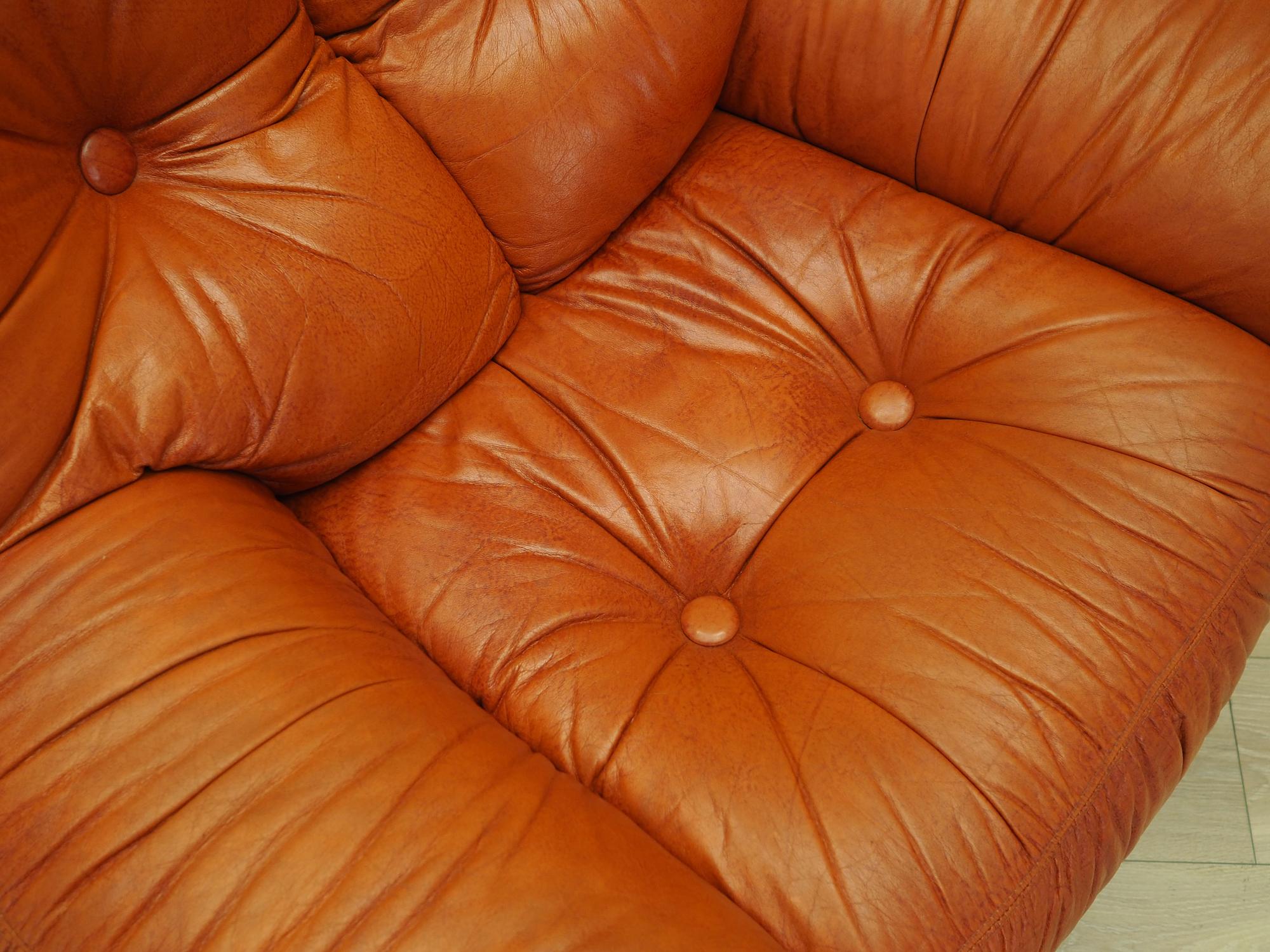 Armchair Leather Brown 1970s 10