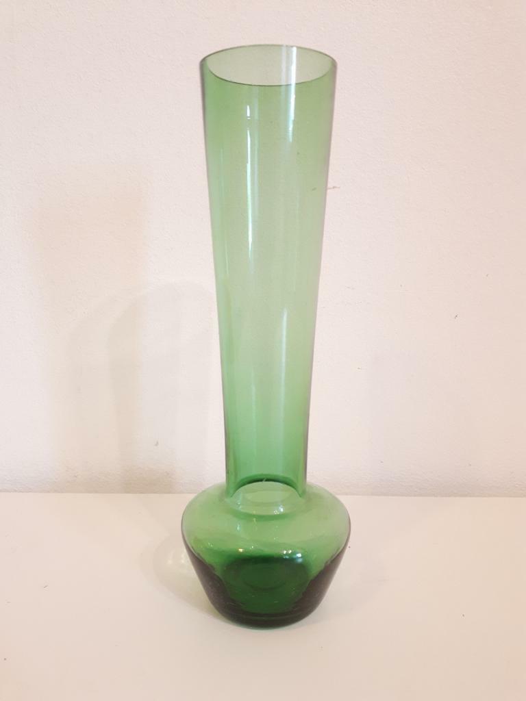 Vintage Vase Glas Grün 2