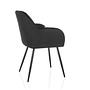 CHARVELLE Dining Chair Fabric Black 8
