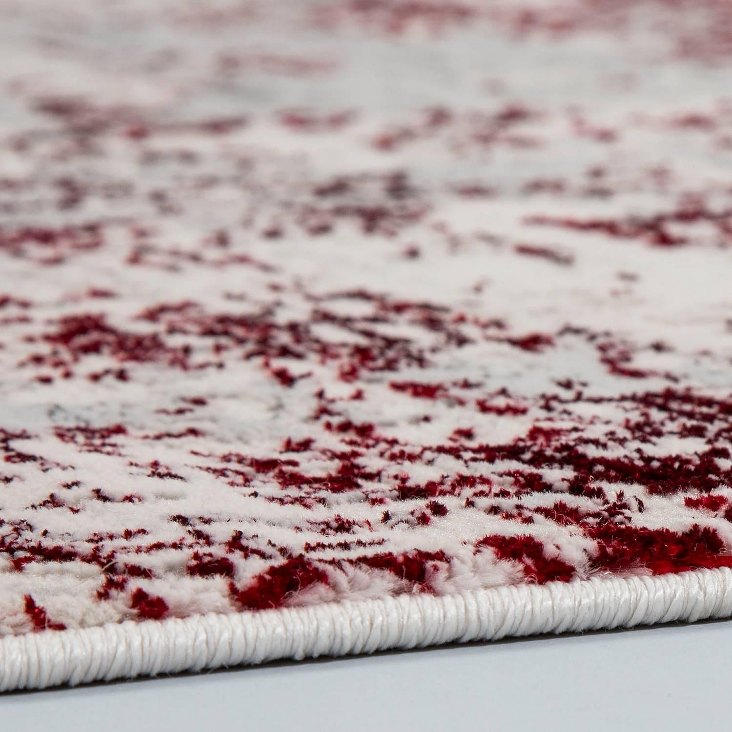 Noa I Short pile rug Red Cream 80 x 150 cm 2