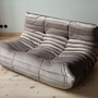 Togo Sofa 2-Sitzer Samt Warmgrau 2