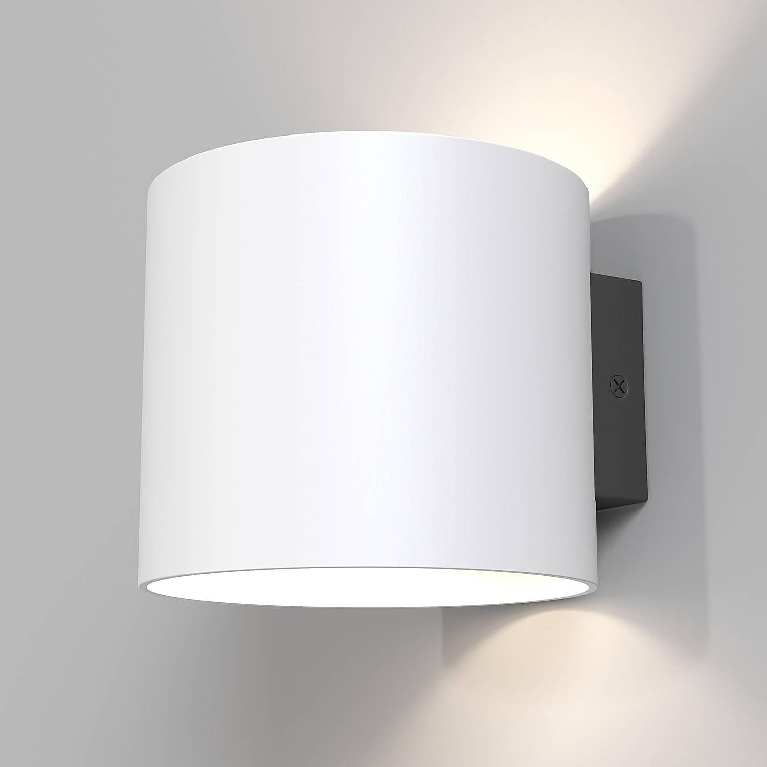 1-Flammig Wandleuchte Rond Aluminium Weiß 0
