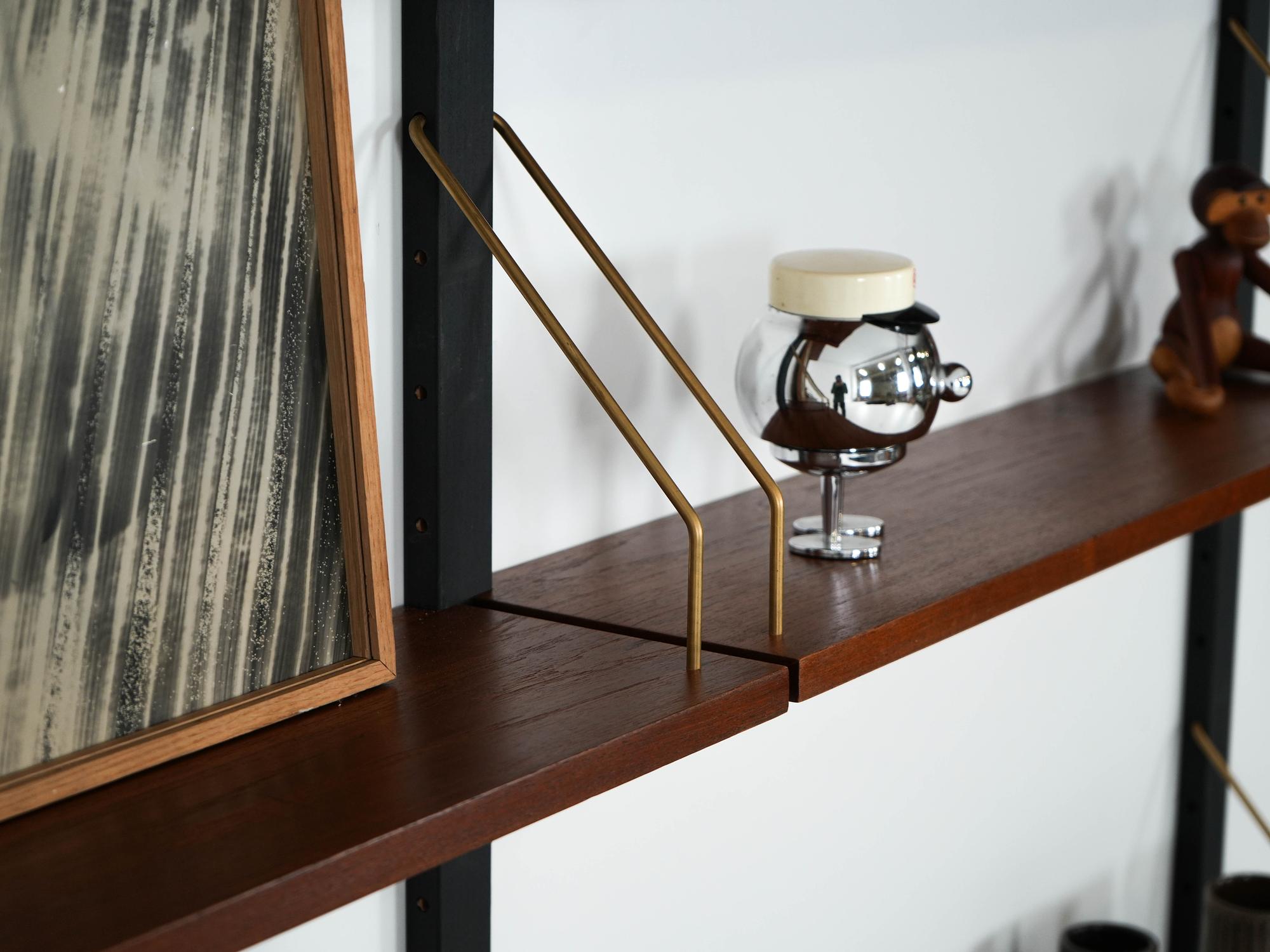 Teak wall unit PS System Brown 1960s 8