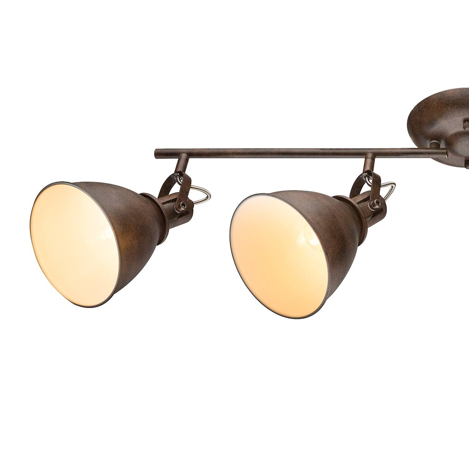 2-burner ceiling light spotlight in aluminum 1