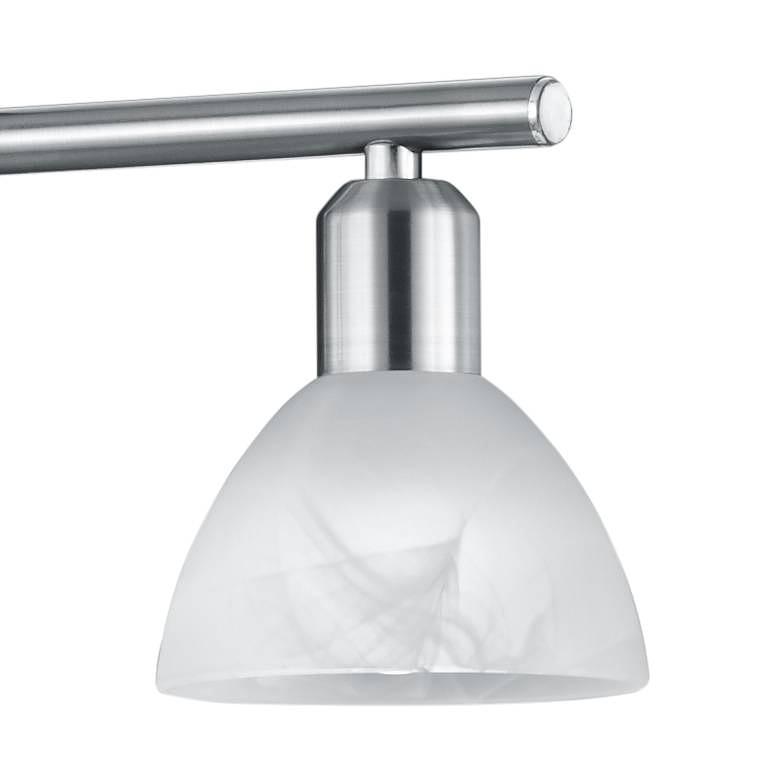 3-Flammig Pendelleuchte Levisto II Metall Glas Matt Nickel 2
