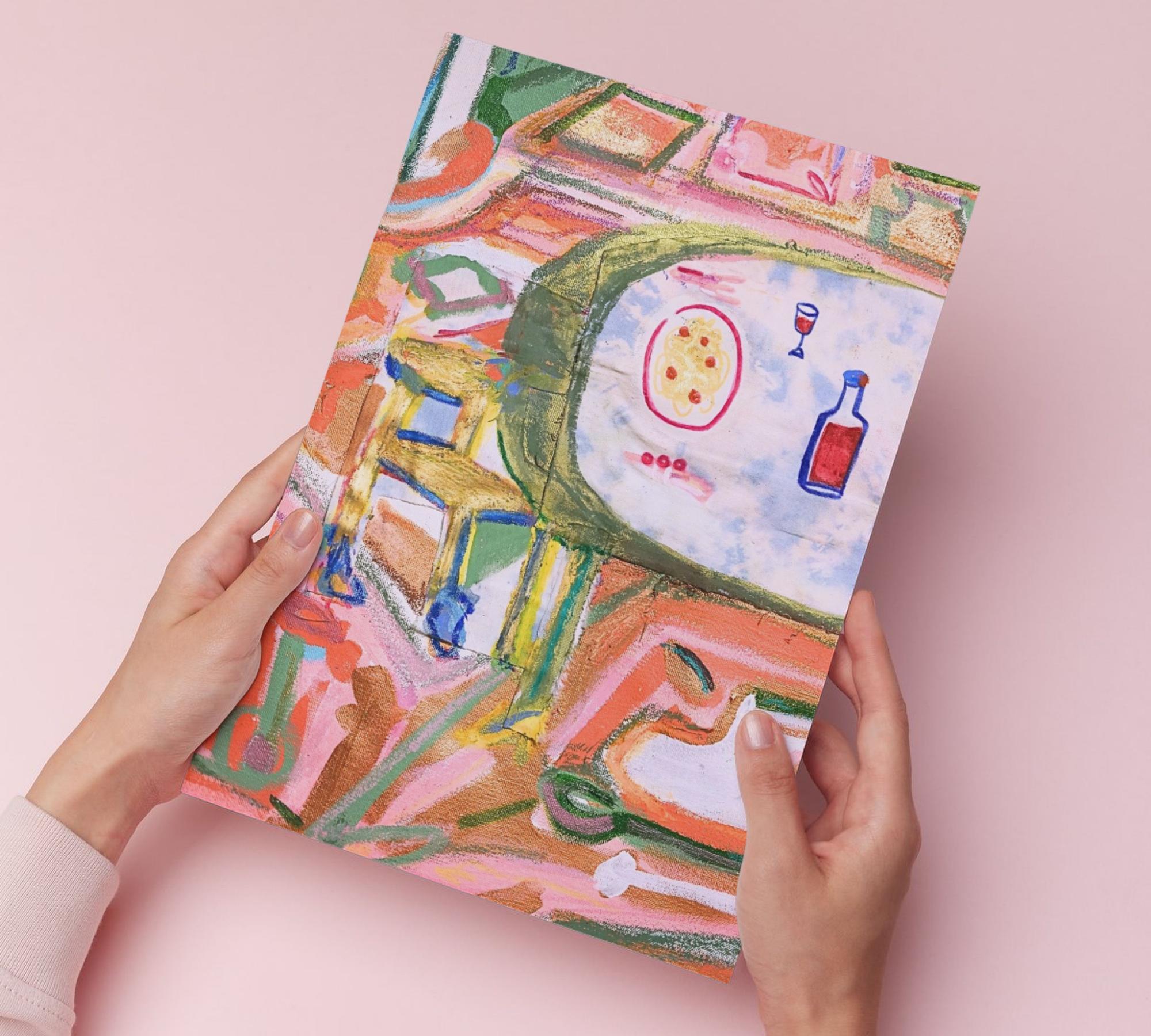 Il Tavolo con Spaghetti Kunstdruck Mehrfarbig 0