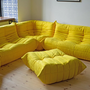 Togo Lounge Set 5 pezzi Tessuto Giallo limone 7