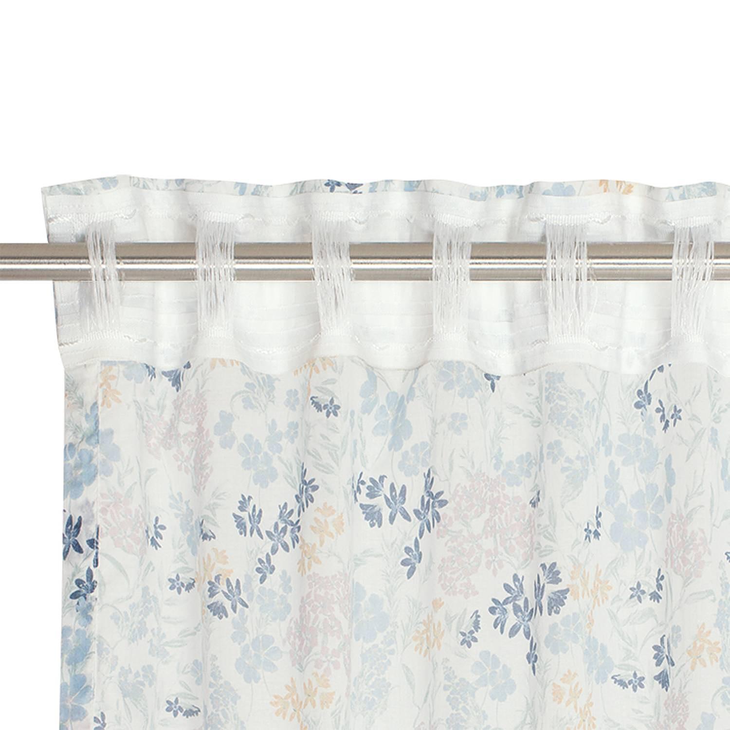 Fertiggardine Leyla Baumwolle Blau 3