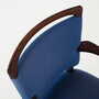 Vintage Stuhl Buchenholz Textil Blau 1960er Jahre  8