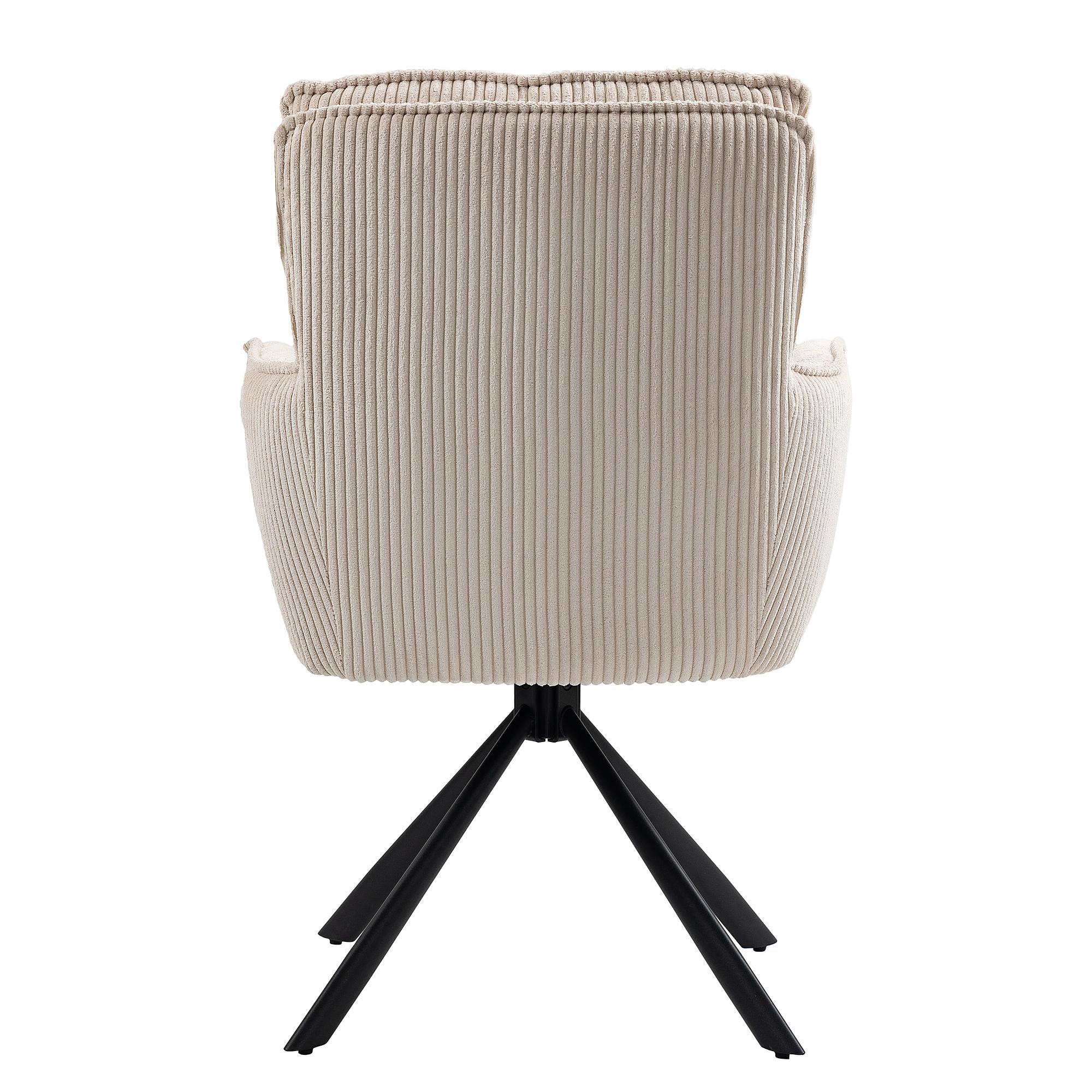 Salvin Swivel Armchair Set of 2 Beige 3