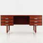 Desk Teak Brown 1970s 1