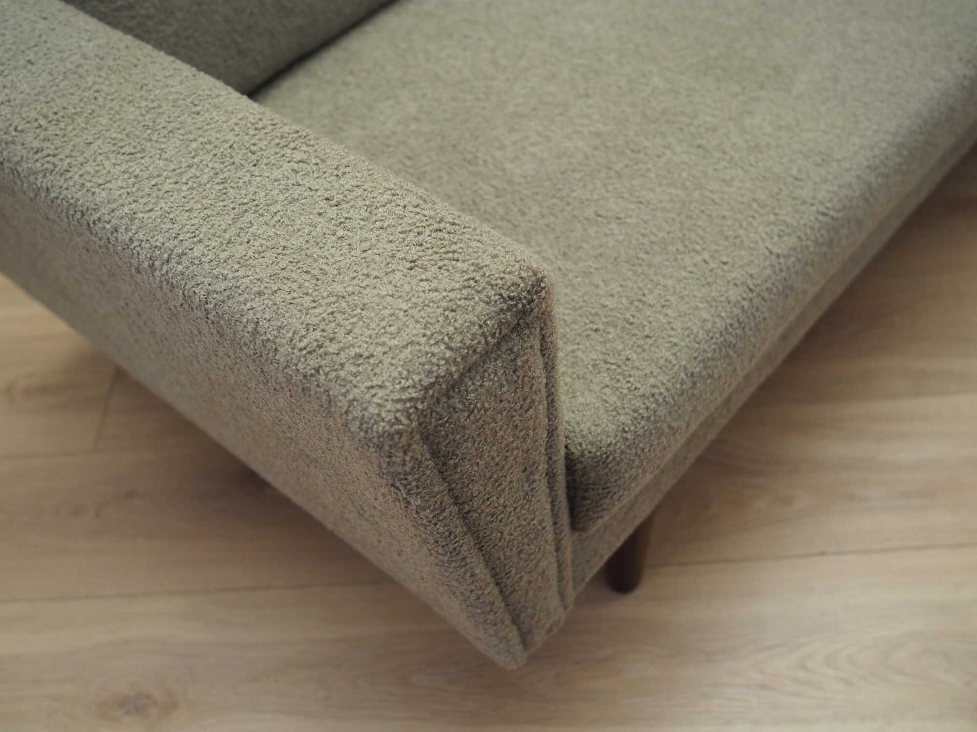 Schlafsofa Teakholz Textil Grau 1960er Jahre 6