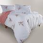 Set biancheria da letto 3 pz. 100% cotone rosa bianco 220x240cm 3