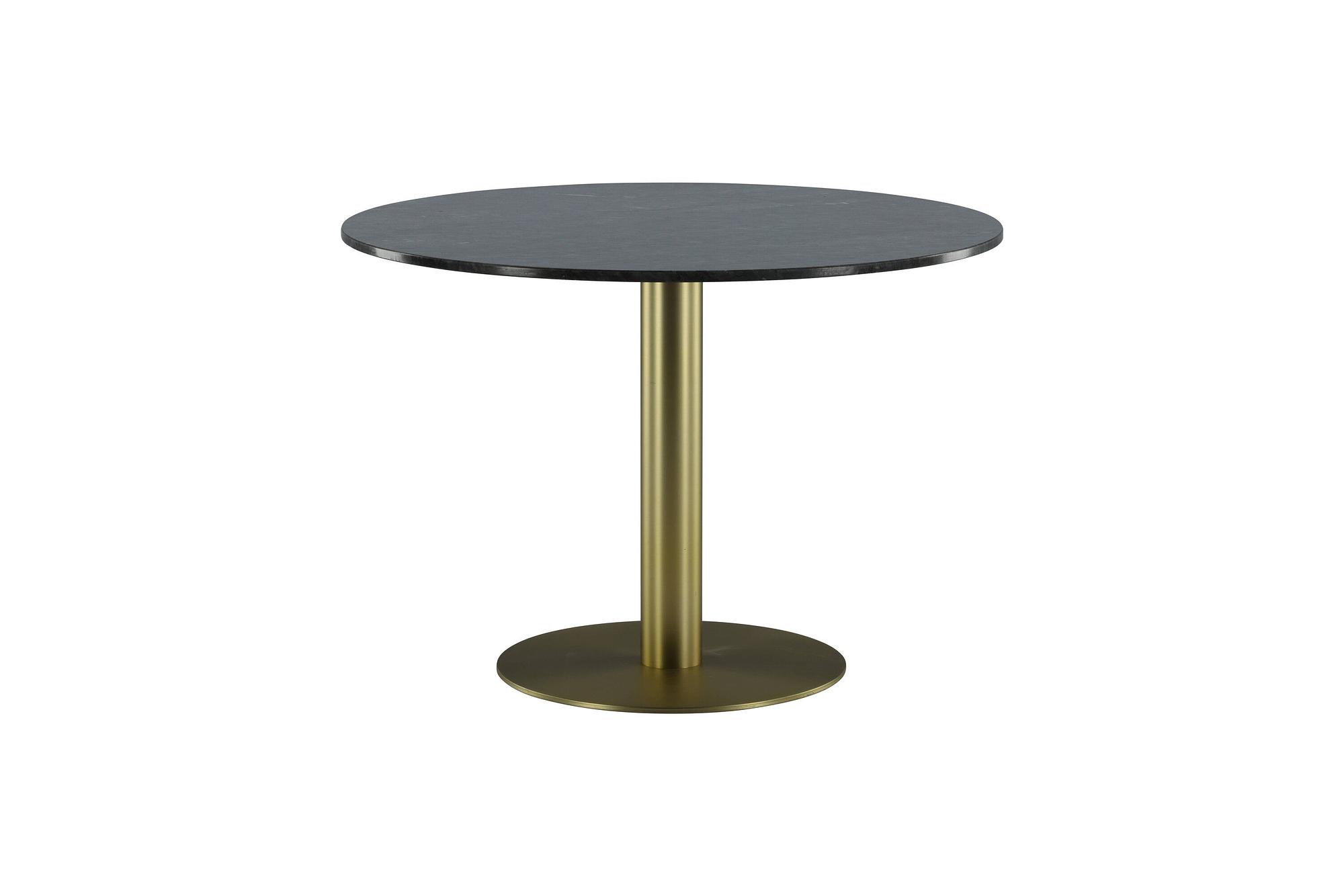 Estelle Dining Table Grey Marble Brass Ø106cm 0