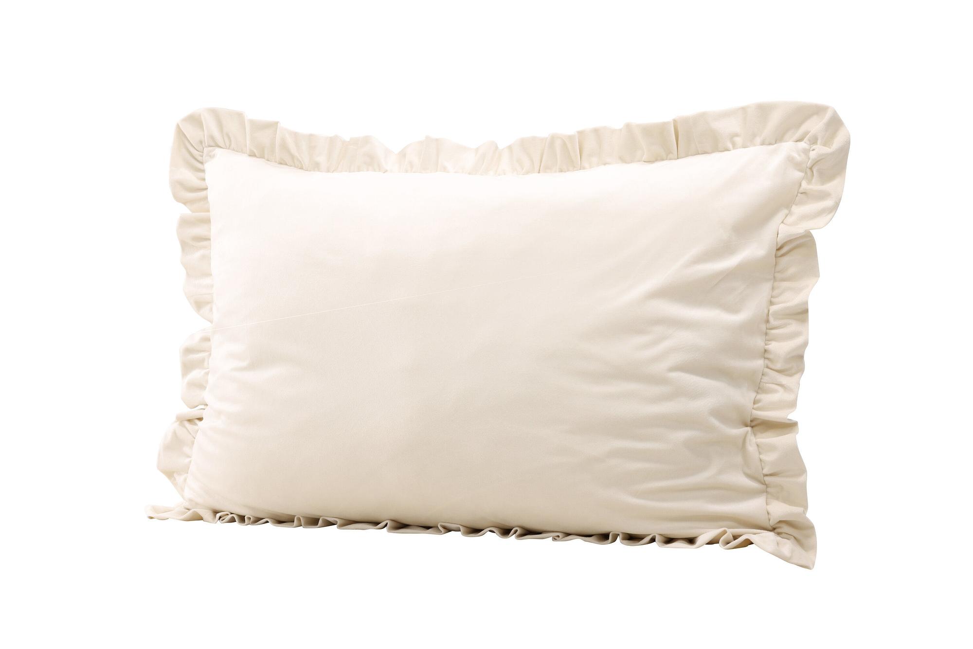 Hailey Pillowcase Poly Velvet White 70×100cm 1