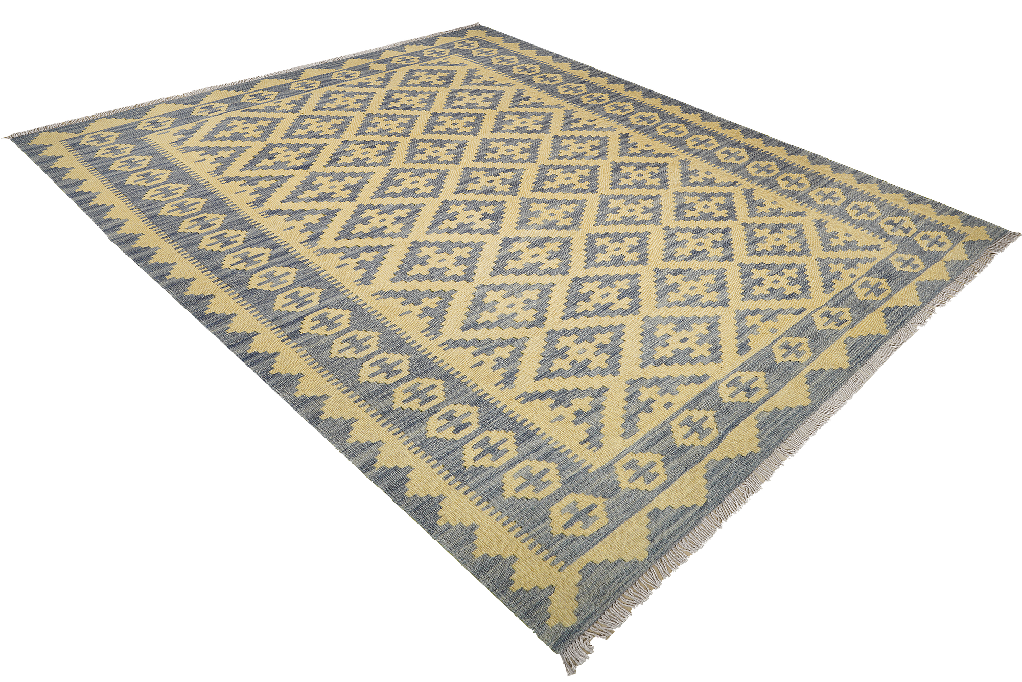 Tappeto Kilim Gashgai Lana Grigio 2