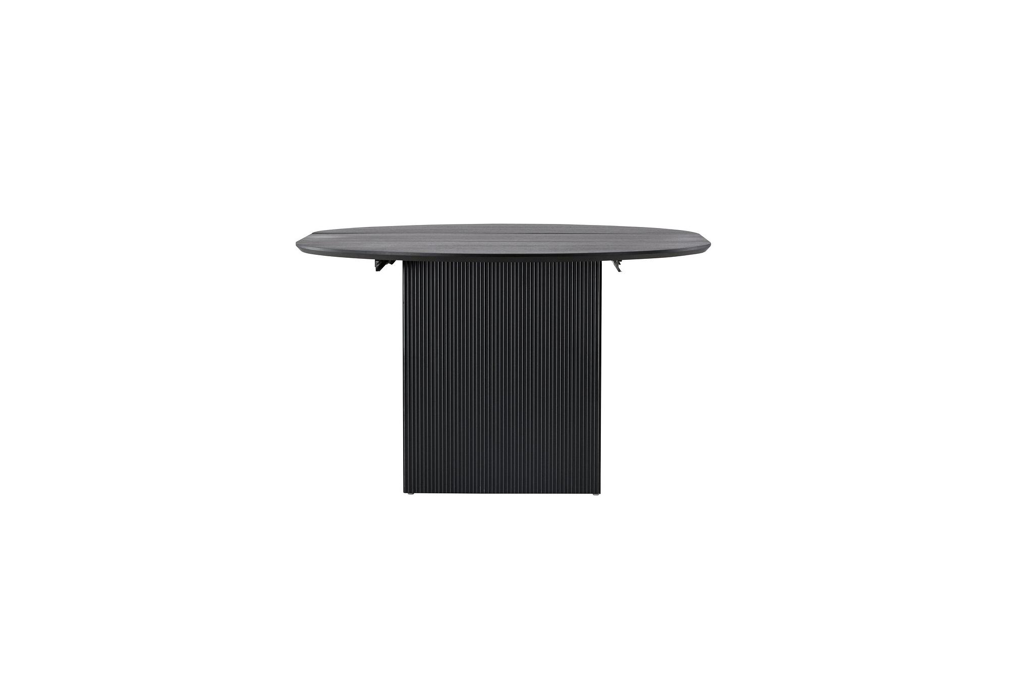 Matilda Dining table extendable MDF Veneer Black ø130/180cm 6