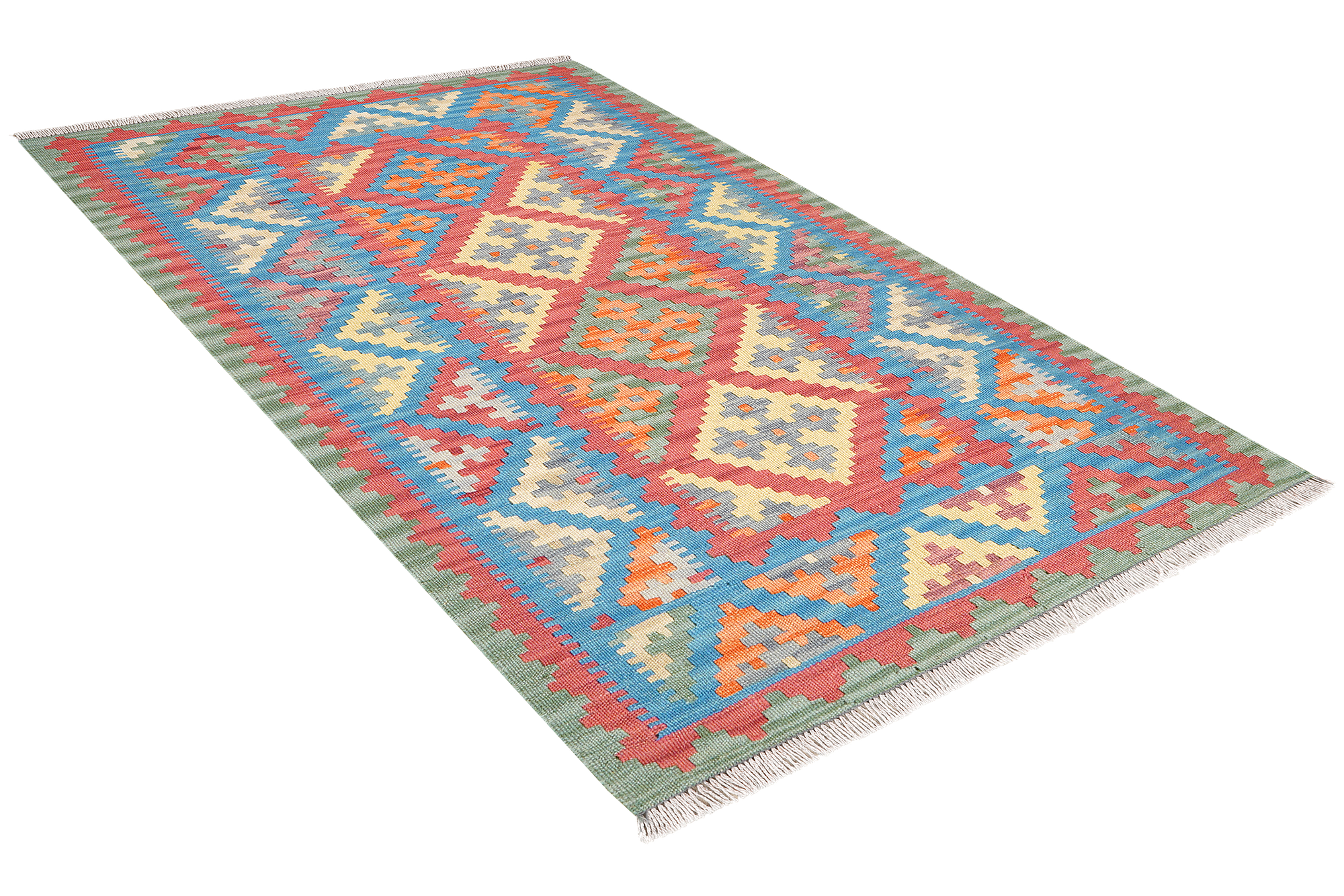 Kelim Gashgai Carpet Wool Red 2